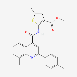 Methyl 5-methyl-2-({[8-methyl-2-(4-methylphenyl)quinolin-4-yl]carbonyl}amino)thiophene-3-carboxylate