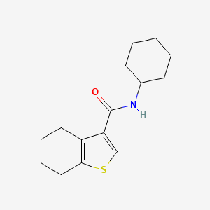 molecular formula C15H21NOS B11123723 N-cyclohexyl-4,5,6,7-tetrahydro-1-benzothiophene-3-carboxamide 