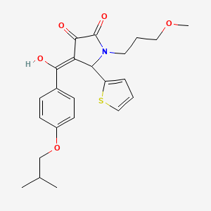 molecular formula C23H27NO5S B11123727 3-hydroxy-4-(4-isobutoxybenzoyl)-1-(3-methoxypropyl)-5-(2-thienyl)-1,5-dihydro-2H-pyrrol-2-one 