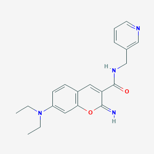 7-(diethylamino)-2-imino-N-(pyridin-3-ylmethyl)-2H-chromene-3-carboxamide