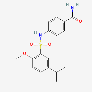 4-({[2-Methoxy-5-(propan-2-yl)phenyl]sulfonyl}amino)benzamide