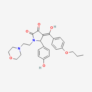 3-hydroxy-5-(4-hydroxyphenyl)-1-[2-(morpholin-4-yl)ethyl]-4-[(4-propoxyphenyl)carbonyl]-1,5-dihydro-2H-pyrrol-2-one