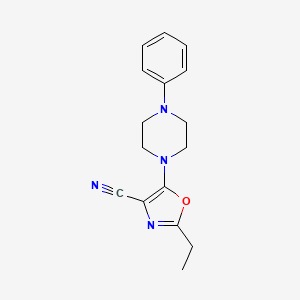 2-Ethyl-5-(4-phenylpiperazin-1-yl)-1,3-oxazole-4-carbonitrile