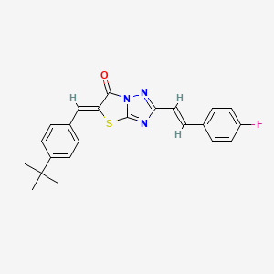 (5Z)-5-(4-tert-butylbenzylidene)-2-[(E)-2-(4-fluorophenyl)ethenyl][1,3]thiazolo[3,2-b][1,2,4]triazol-6(5H)-one