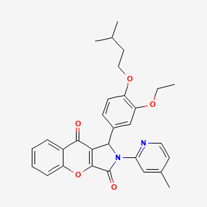 1-[3-Ethoxy-4-(3-methylbutoxy)phenyl]-2-(4-methylpyridin-2-yl)-1,2-dihydrochromeno[2,3-c]pyrrole-3,9-dione