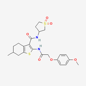 N-(1,1-dioxidotetrahydrothiophen-3-yl)-2-{[(4-methoxyphenoxy)acetyl]amino}-6-methyl-4,5,6,7-tetrahydro-1-benzothiophene-3-carboxamide