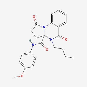 4-butyl-N-(4-methoxyphenyl)-1,5-dioxo-2,3,4,5-tetrahydropyrrolo[1,2-a]quinazoline-3a(1H)-carboxamide