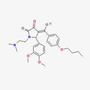 4-[(4-butoxyphenyl)carbonyl]-5-(3,4-dimethoxyphenyl)-1-[2-(dimethylamino)ethyl]-3-hydroxy-1,5-dihydro-2H-pyrrol-2-one