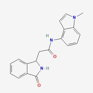 N-(1-methyl-1H-indol-4-yl)-2-(3-oxo-2,3-dihydro-1H-isoindol-1-yl)acetamide