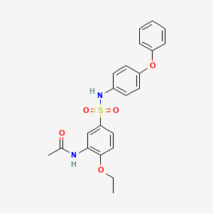 molecular formula C22H22N2O5S B11123821 N-{2-ethoxy-5-[(4-phenoxyphenyl)sulfamoyl]phenyl}acetamide 