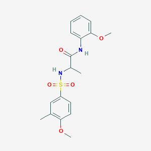 N~2~-[(4-methoxy-3-methylphenyl)sulfonyl]-N-(2-methoxyphenyl)alaninamide