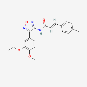 (2E)-N-[4-(3,4-diethoxyphenyl)-1,2,5-oxadiazol-3-yl]-3-(4-methylphenyl)prop-2-enamide