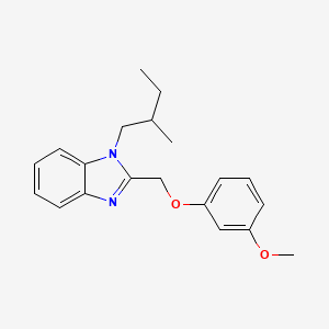 molecular formula C20H24N2O2 B11123876 2-[(3-methoxyphenoxy)methyl]-1-(2-methylbutyl)-1H-benzimidazole 