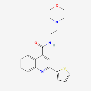 molecular formula C20H21N3O2S B11123909 N-[2-(morpholin-4-yl)ethyl]-2-(thiophen-2-yl)quinoline-4-carboxamide CAS No. 5693-51-6