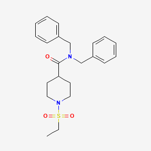 N,N-dibenzyl-1-(ethylsulfonyl)piperidine-4-carboxamide