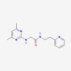 2-[(4,6-dimethyl-2-pyrimidinyl)amino]-N-[2-(2-pyridyl)ethyl]acetamide