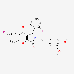 2-[2-(3,4-Dimethoxyphenyl)ethyl]-7-fluoro-1-(2-fluorophenyl)-1,2-dihydrochromeno[2,3-c]pyrrole-3,9-dione