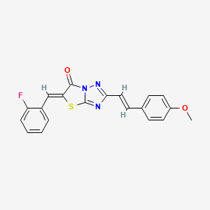 (5Z)-5-(2-fluorobenzylidene)-2-[(E)-2-(4-methoxyphenyl)ethenyl][1,3]thiazolo[3,2-b][1,2,4]triazol-6(5H)-one