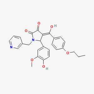 3-hydroxy-5-(4-hydroxy-3-methoxyphenyl)-4-[(4-propoxyphenyl)carbonyl]-1-(pyridin-3-ylmethyl)-1,5-dihydro-2H-pyrrol-2-one