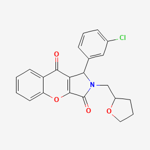 1-(3-Chlorophenyl)-2-(tetrahydrofuran-2-ylmethyl)-1,2-dihydrochromeno[2,3-c]pyrrole-3,9-dione