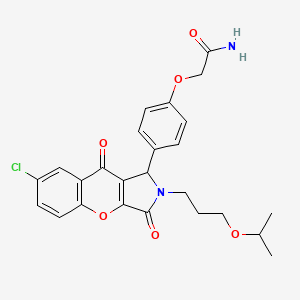 2-(4-{7-Chloro-3,9-dioxo-2-[3-(propan-2-yloxy)propyl]-1,2,3,9-tetrahydrochromeno[2,3-c]pyrrol-1-yl}phenoxy)acetamide