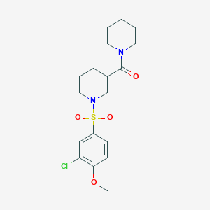 {1-[(3-Chloro-4-methoxyphenyl)sulfonyl]piperidin-3-yl}(piperidin-1-yl)methanone