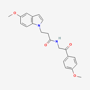 3-(5-methoxy-1H-indol-1-yl)-N-[2-(4-methoxyphenyl)-2-oxoethyl]propanamide