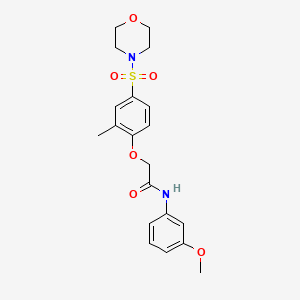 molecular formula C20H24N2O6S B11124045 N-(3-Methoxyphenyl)-2-[2-methyl-4-(morpholine-4-sulfonyl)phenoxy]acetamide 