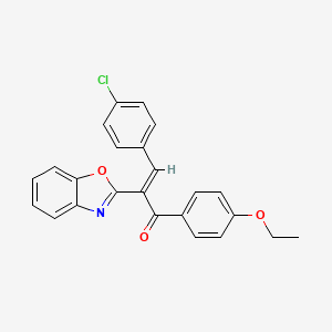 (2E)-2-(1,3-benzoxazol-2-yl)-3-(4-chlorophenyl)-1-(4-ethoxyphenyl)prop-2-en-1-one