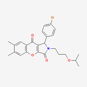 1-(4-Bromophenyl)-6,7-dimethyl-2-[3-(propan-2-yloxy)propyl]-1,2-dihydrochromeno[2,3-c]pyrrole-3,9-dione