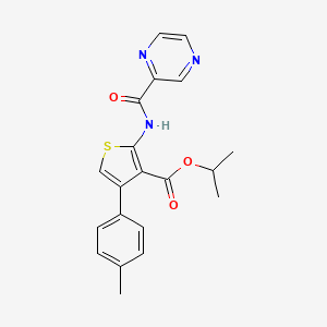 Propan-2-yl 4-(4-methylphenyl)-2-[(pyrazin-2-ylcarbonyl)amino]thiophene-3-carboxylate