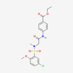 ethyl 4-({N-[(5-chloro-2-methoxyphenyl)sulfonyl]-N-methylglycyl}amino)benzoate