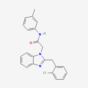 molecular formula C23H20ClN3O B11124063 2-[2-(2-chlorobenzyl)-1H-1,3-benzimidazol-1-yl]-N-(3-methylphenyl)acetamide 