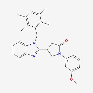 1-(3-methoxyphenyl)-4-[1-(2,3,5,6-tetramethylbenzyl)-1H-benzimidazol-2-yl]pyrrolidin-2-one