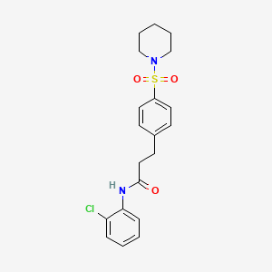 N-(2-chlorophenyl)-3-[4-(piperidin-1-ylsulfonyl)phenyl]propanamide