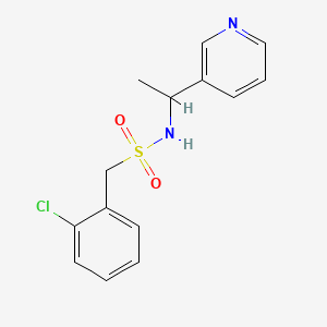 molecular formula C14H15ClN2O2S B11124081 (2-chlorophenyl)-N-[1-(3-pyridyl)ethyl]methanesulfonamide 