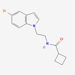 N-[2-(5-bromo-1H-indol-1-yl)ethyl]cyclobutanecarboxamide