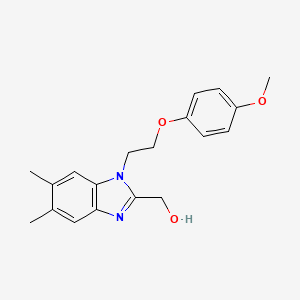 molecular formula C19H22N2O3 B11124098 {1-[2-(4-methoxyphenoxy)ethyl]-5,6-dimethyl-1H-benzimidazol-2-yl}methanol 