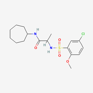 N~2~-[(5-chloro-2-methoxyphenyl)sulfonyl]-N-cycloheptylalaninamide