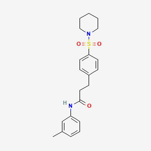 N-(3-methylphenyl)-3-[4-(piperidin-1-ylsulfonyl)phenyl]propanamide