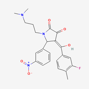 1-[3-(dimethylamino)propyl]-4-(3-fluoro-4-methylbenzoyl)-3-hydroxy-5-(3-nitrophenyl)-2,5-dihydro-1H-pyrrol-2-one