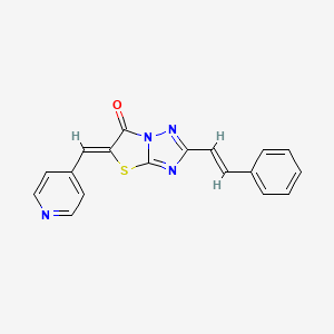 (5Z)-2-[(E)-2-phenylethenyl]-5-(pyridin-4-ylmethylidene)[1,3]thiazolo[3,2-b][1,2,4]triazol-6(5H)-one