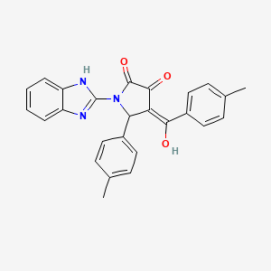 1-(1H-1,3-benzodiazol-2-yl)-3-hydroxy-4-(4-methylbenzoyl)-5-(4-methylphenyl)-2,5-dihydro-1H-pyrrol-2-one