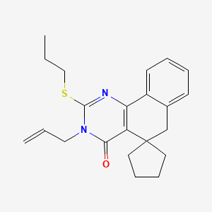 3-(prop-2-en-1-yl)-2-(propylsulfanyl)-3H-spiro[benzo[h]quinazoline-5,1'-cyclopentan]-4(6H)-one