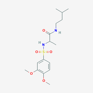 N~2~-[(3,4-dimethoxyphenyl)sulfonyl]-N-(3-methylbutyl)alaninamide