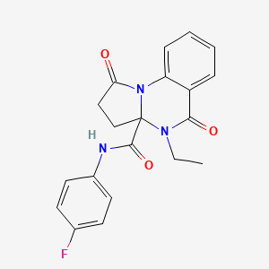 4-ethyl-N-(4-fluorophenyl)-1,5-dioxo-2,3,4,5-tetrahydropyrrolo[1,2-a]quinazoline-3a(1H)-carboxamide