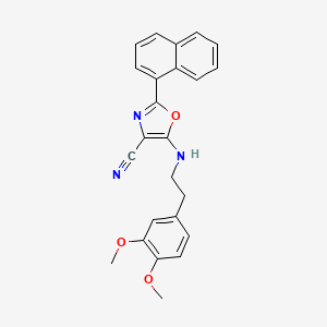 5-{[2-(3,4-Dimethoxyphenyl)ethyl]amino}-2-(naphthalen-1-yl)-1,3-oxazole-4-carbonitrile