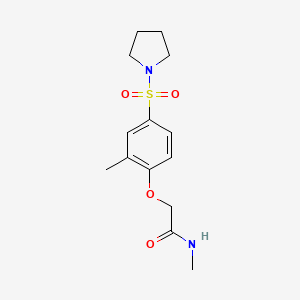 N-Methyl-2-[2-methyl-4-(pyrrolidine-1-sulfonyl)phenoxy]acetamide