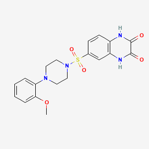 molecular formula C19H20N4O5S B11124192 6-{[4-(2-Methoxyphenyl)piperazin-1-yl]sulfonyl}quinoxaline-2,3-diol 