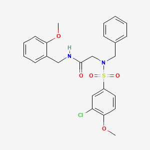 N~2~-benzyl-N~2~-[(3-chloro-4-methoxyphenyl)sulfonyl]-N-(2-methoxybenzyl)glycinamide